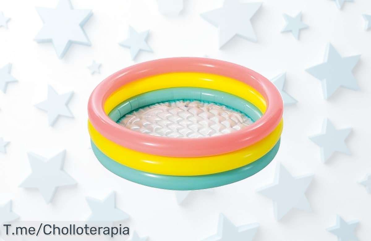 Piscina intex 3 aros para peques colores súper divertidos con kit parches es el super chollo que tu hijo merece ¡ofertón exclusivo y descuento brutal por tiempo limitado actúa ya!