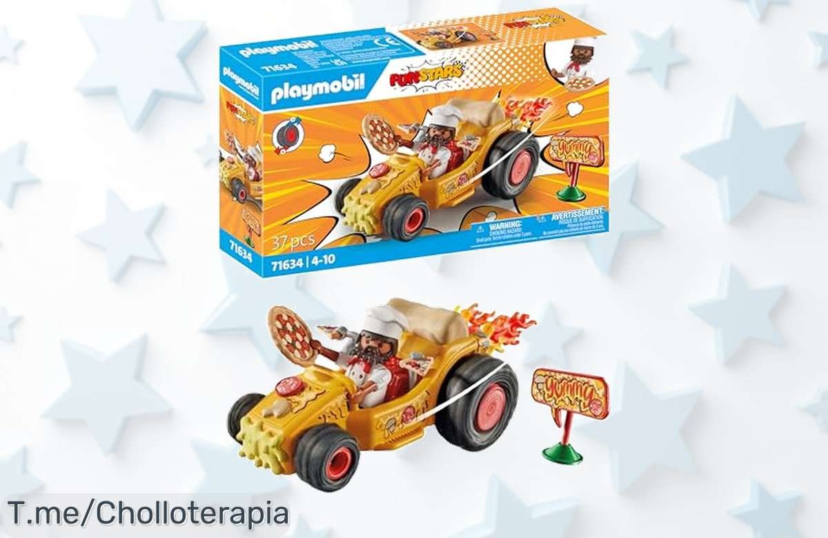 Playmobil Funstars Racing Pizza con motor superrápido disfruta de un precio loco único nunca visto aprovecha este ofertón limitado y llévatelo ya antes que nadie