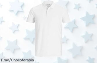 Polo blanco slim fit Jack & Jones con diseño top a un precio loco y descuento brutal nunca visto aprovecha este ofertón único antes que nadie corre compra ya