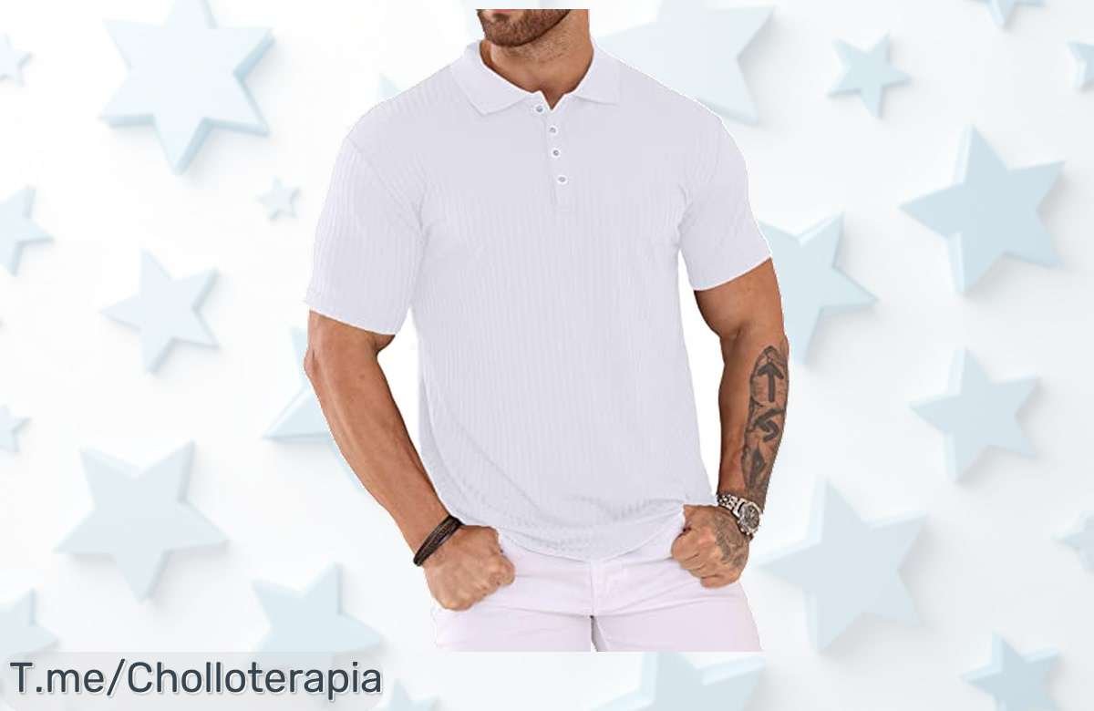 Polo hombre súper elástico y ligero con diseño clásico único precio loco nunca visto aprovecha este ofertón de chollo limitado ¡compra ya antes que se acabe!