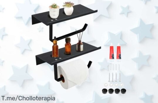 Portarrollos autoadhesivo super resistente con espacio para celular ahorro increíble y práctico a precio loco aprovecha este ofertón único antes que termine ya misma