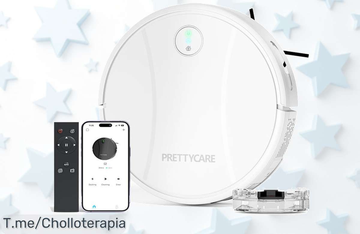 PrettyCare robot aspirador C2 con potencia brutal de 4000Pa y doble función es tu super chollo para una casa impecable ¡aprovecha este ofertón y cómpralo ya antes que desaparezca!
