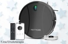 PrettyCare robot aspirador c2 aspira y friega con 4000pa potencia y 150 min autonomía en un ofertón de descuento brutal precio de ganga ¡compra ya antes que se acabe!