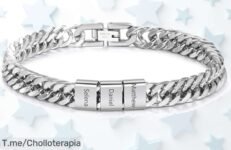 Pulsera cubana personalizada para hombre con hasta 6 nombres diseño único que emociona aprovecha este precio loco y descuento brutal compra ya antes que se acabe la oferta limitada