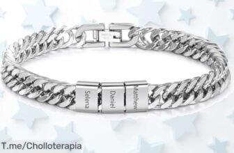 Pulsera cubana personalizada para hombre con hasta 6 nombres diseño único que emociona aprovecha este precio loco y descuento brutal compra ya antes que se acabe la oferta limitada