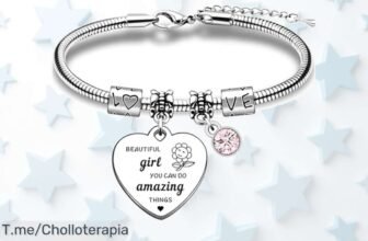 Pulsera motivación mujer y niña con mensaje único diseño precioso pronta para regalo en bolsita de terciopelo precio loco descuento brutal oferta nunca vista ¡Corre que vuelan!
