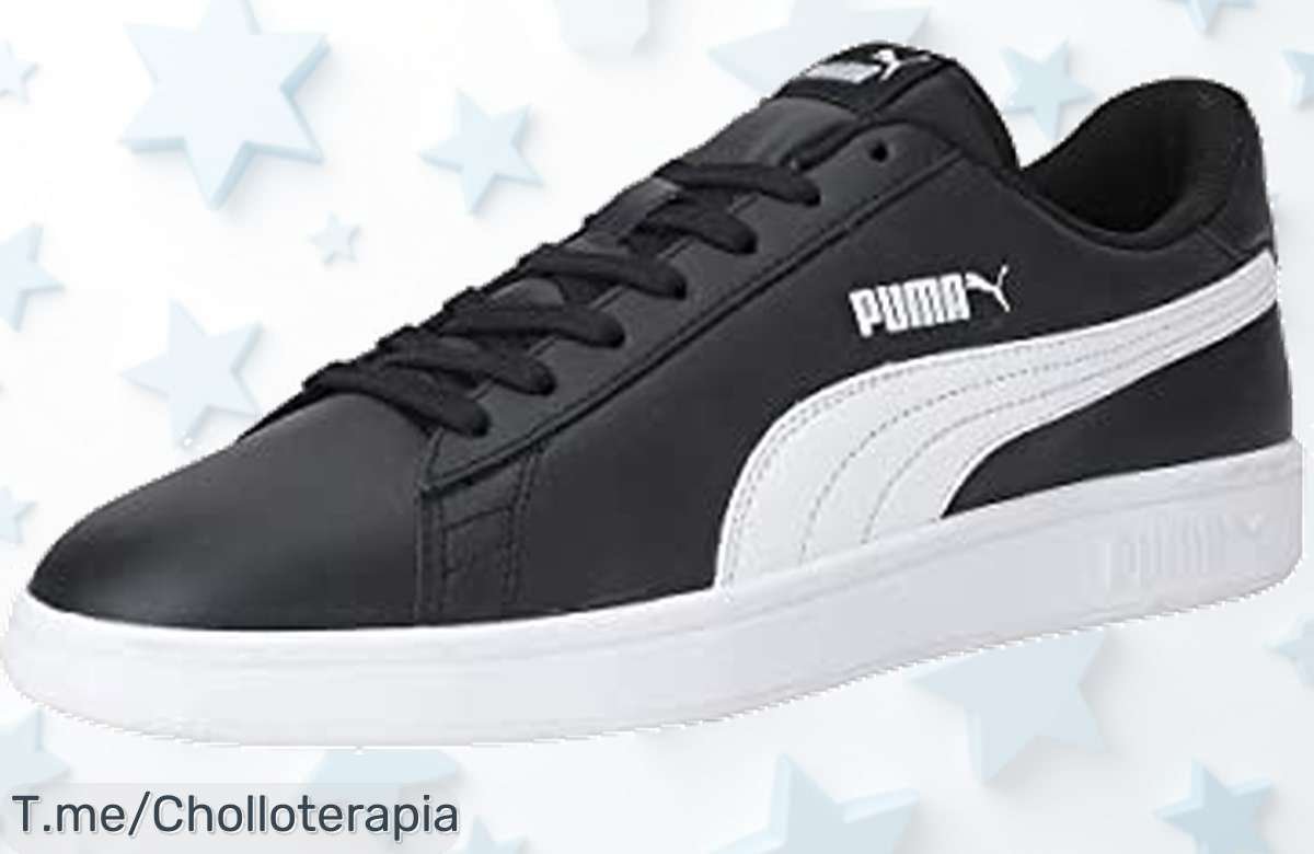 Puma Smash V2 L con suela súper resistente y cuero premium a precio loco un super chollo que nunca has visto aprovecha este ofertón de descuento brutal antes que se agote