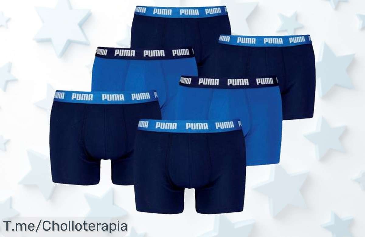 Puma boxer hombre pack de 6 azul verdadero con caída de precio nunca vista un super chollo que renueva tu comodidad a precio loco aprovecha este ofertón ya
