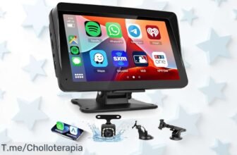 Radio de coche portátil con pantalla táctil 7 batería potente y Carplay inalámbrico disfruta un super chollo con descuento brutal a precio de ganga compra ya antes que desaparezca