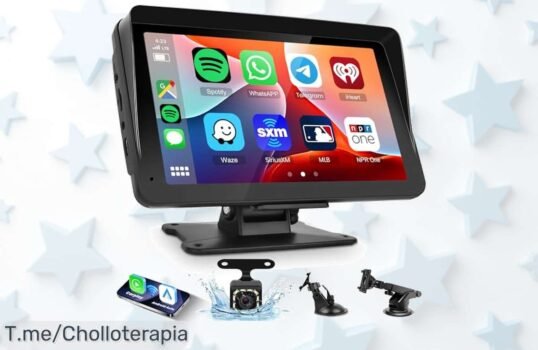 Radio de coche portátil con pantalla táctil 7 batería potente y Carplay inalámbrico disfruta un super chollo con descuento brutal a precio de ganga compra ya antes que desaparezca