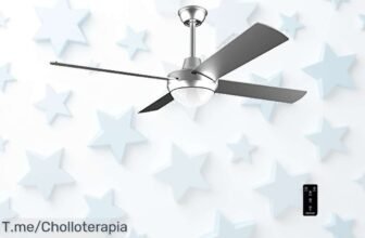 Refresca tu hogar ya con el ventilador de techo Cecotec luz LED y función verano invierno en un super chollo precio loco aprovecha este ofertón limitado antes que se acabe