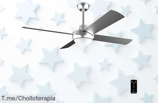 Refresca tu hogar ya con el ventilador de techo Cecotec luz LED y función verano invierno en un super chollo precio loco aprovecha este ofertón limitado antes que se acabe
