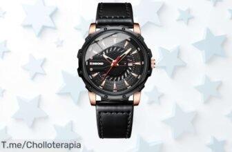 Reloj de cuero luminoso y resistente al agua con super chollo nunca visto lleva el estilo y durabilidad al máximo precio loco aprovecha oferta limitada ya