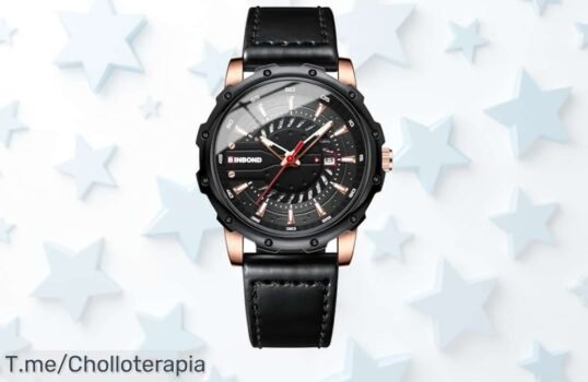 Reloj de cuero luminoso y resistente al agua con super chollo nunca visto lleva el estilo y durabilidad al máximo precio loco aprovecha oferta limitada ya