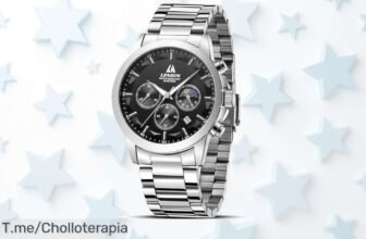 Reloj hombre clásico con cronógrafo súper resistente agua un mazazo de estilo y función precio loco y descuento brutal que no volverás a ver corre antes que se acabe este super chollo