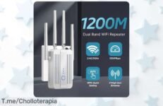 Repetidor WiFi 1200Mbps doble banda con señal potente y súper rápido aprovecha este super chollo nunca visto con descuento brutal oferta limitada compra ya antes que desaparezca
