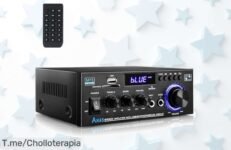 Romicta amplificador audio hiFi 600W con Bluetooth y karaoke listo para fiesta único super chollo con descuento brutal ¡precio de ganga nunca visto corre ya!