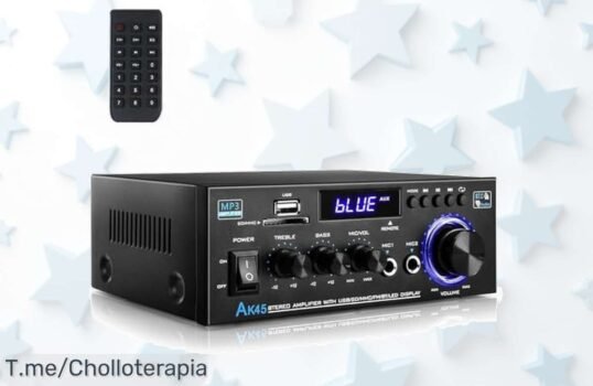 Romicta amplificador audio hiFi 600W con Bluetooth y karaoke listo para fiesta único super chollo con descuento brutal ¡precio de ganga nunca visto corre ya!