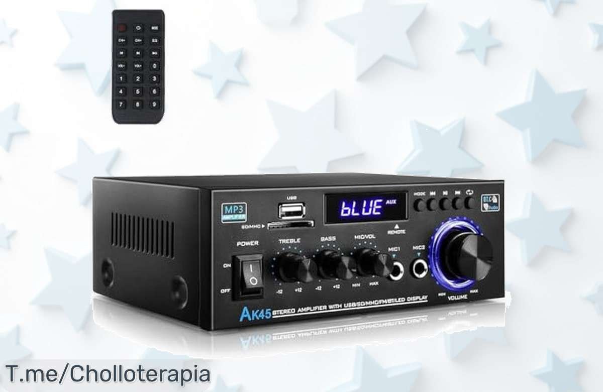 Romicta amplificador audio hiFi 600W con Bluetooth y karaoke listo para fiesta único super chollo con descuento brutal ¡precio de ganga nunca visto corre ya!