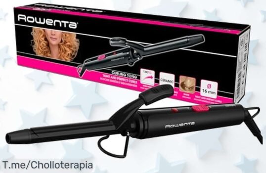 Rowenta tenacilla rizadora de 16 mm con punta fría exclusiva ¡consigue rizos perfectos sin quemaduras y aprovecha este descuentazo brutal nunca visto corre ya!
