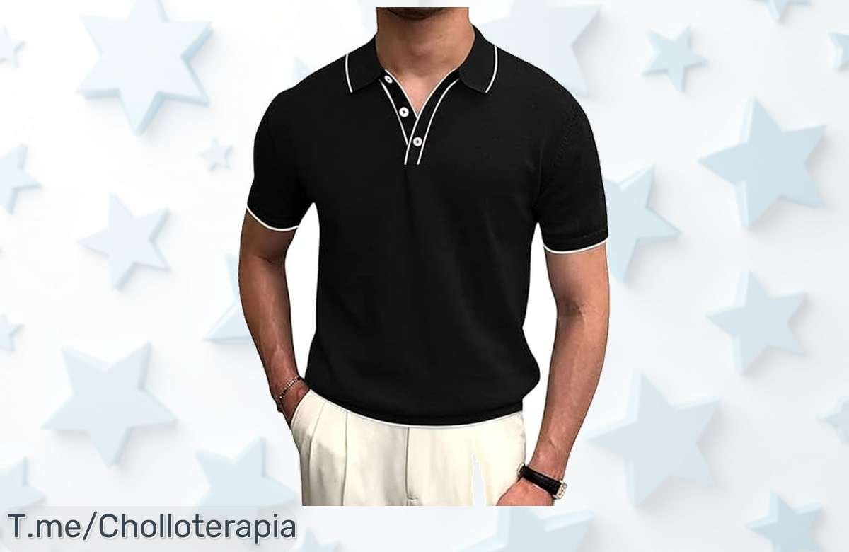 Runcati polo negro hombre talla M con tela que seca rápido y absorbe sudor disfruta look top versátil en gym u oficina ofertón a precio loco ¡compra ya antes que acabe!