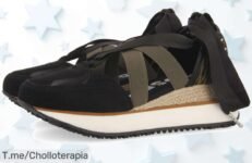 Sandalias negras Gioseppo con animal print y cuña de 6 cm el ofertón que cambia tu look precio de ganga nunca visto corre que vuelan aprovecha ya