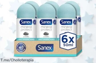 Sanex Mineral Protect pack con protección antiólor 48h y sin manchas blancas un ofertón que combina cuidado y frescura con un descuento brutal ¡compra ya antes de que se agote!