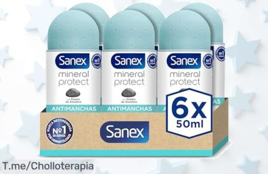 Sanex Mineral Protect pack con protección antiólor 48h y sin manchas blancas un ofertón que combina cuidado y frescura con un descuento brutal ¡compra ya antes de que se agote!