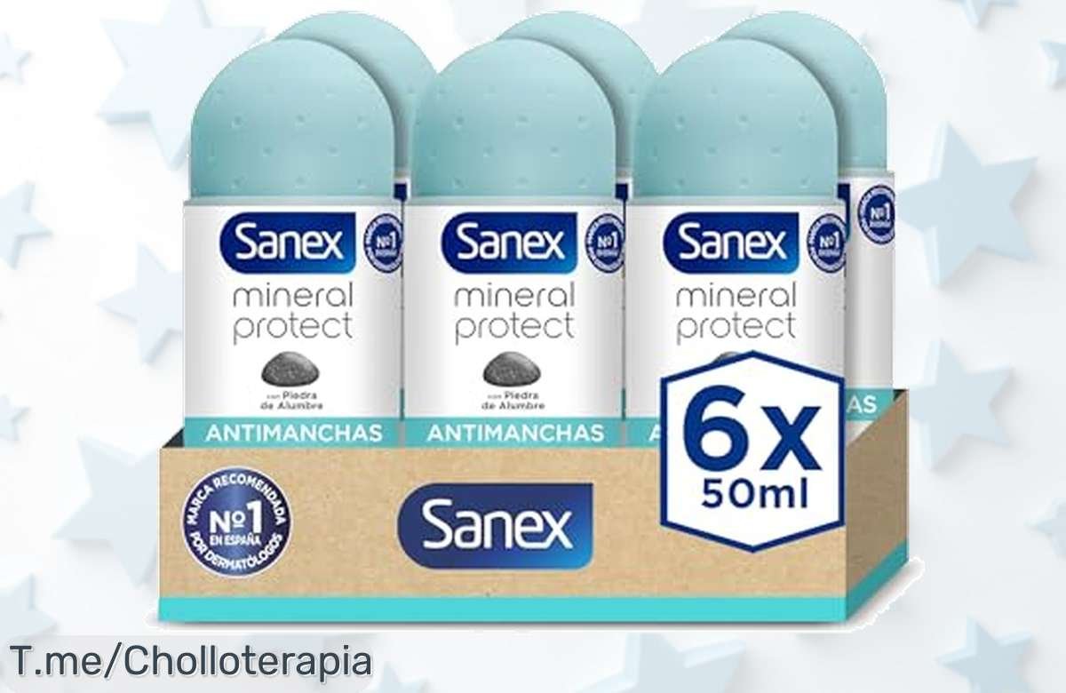 Sanex Mineral Protect pack con protección antiólor 48h y sin manchas blancas un ofertón que combina cuidado y frescura con un descuento brutal ¡compra ya antes de que se agote!