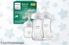 Set Philips Avent biberones de cristal con chupete ultra soft precio loco que previene cólicos y soporta cambios de temperatura aprovecha este ofertón limitado ¡compra ya!