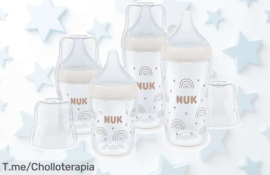 Set de 4 biberones Nuk perfect match con tetinas súper suaves y anticólicos, precio loco nunca visto que tu bebé agradecerá ¡aprovecha este ofertón antes que se acabe!