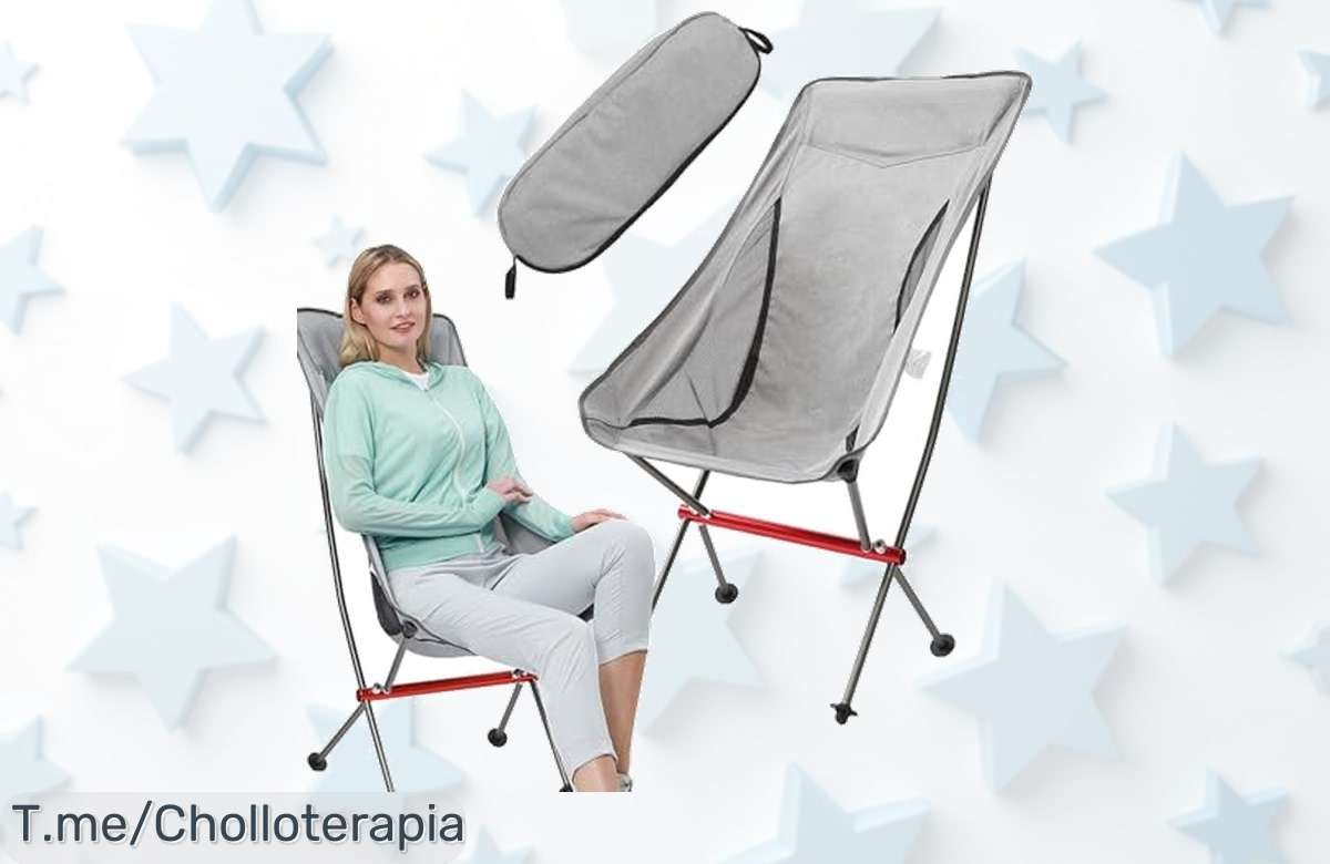 Silla de camping ultra ligera con respaldo incómodo incluida disfruta de la comodidad y resistencia que necesitas en un precio loco oferta limitada actúa ya
