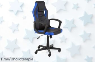 Silla gaming ergonómica azul con ruedas silenciosas y reposabrazos para máxima comodidad disfruta de un precio loco en este ofertón nunca visto ¡aprovecha ahora que es limitado!