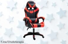 Silla gaming giratoria con diseño moderno y piel sintética a precio loco para jugar sin parar aprovecha este ofertón nunca visto compra ya antes que vuelen
