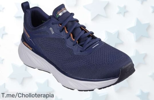 Skechers Edgeride Navy con aire refrigerado para pies frescos todo el día en un ofertón nunca visto precio de ganga y descuento brutal corre que vuelan las unidades
