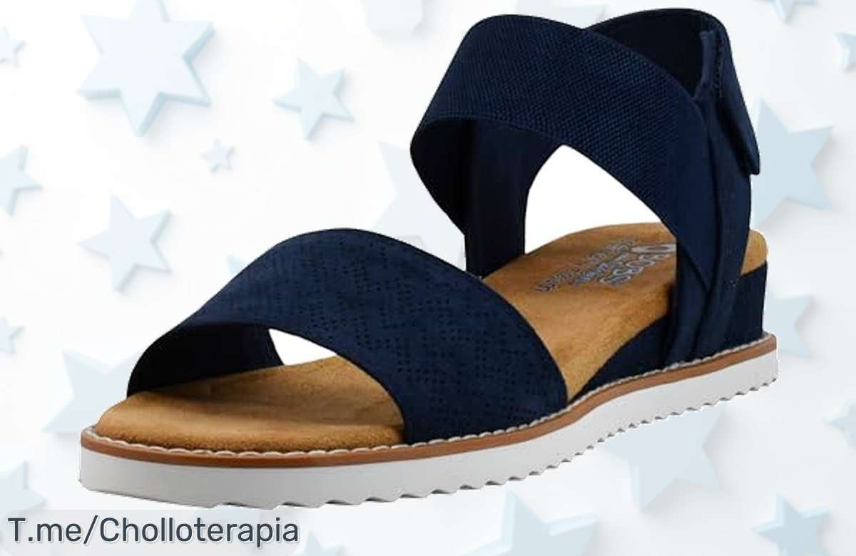 Skechers azul marino con brillo y suela que se adapta a ti disfruta de este super chollo con descuento brutal y precio de ganga corre antes que vuelen las unidades
