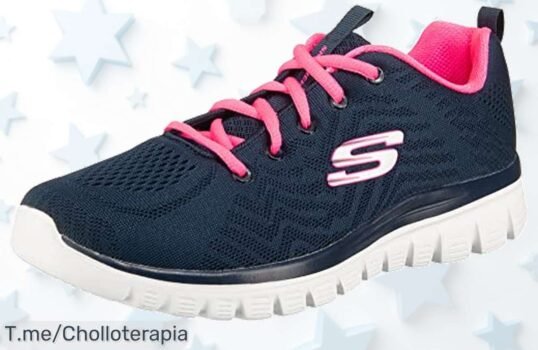 Skechers mujer navy con suela que amortigua cada paso efecto increíble precio de ganga ¡Oferta nunca vista y super chollo solo por tiempo limitado corre antes que vuelen!