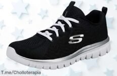 Skechers mujer negras con suela antideslizante y ajuste perfecto a precio loco nunca visto aprovecha este ofertón limitado antes de que vuelen ¡compra ya!