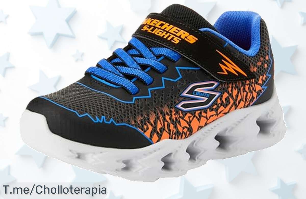 Skechers para peques con cordones elásticos y suela súper flexible precio de ganga que no puedes dejar pasar aprovecha este ofertón único antes que se agoten
