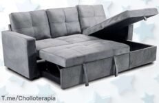 Sofá cama chaise longue Pau 215cm con caída de precio irresistible y descuento brutal nunca visto disfruta del confort al máximo ¡aprovecha este super chollo antes que se agote!