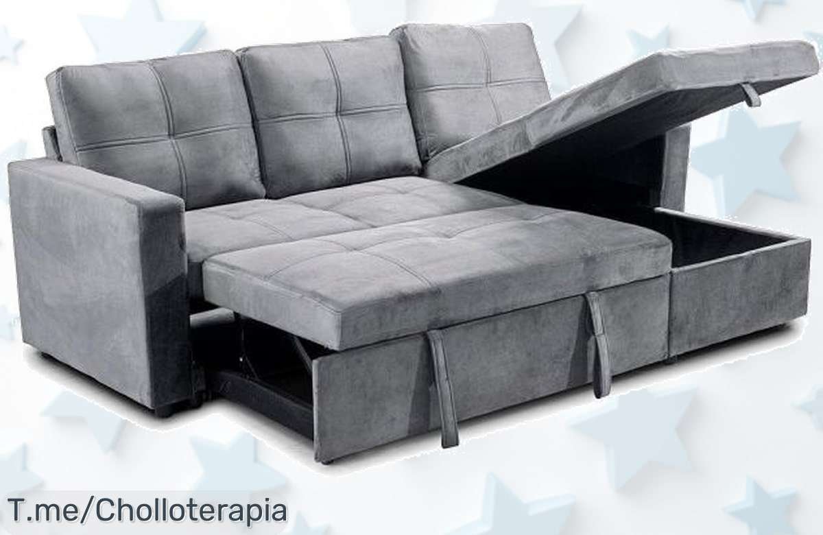 Sofá cama chaise longue Pau 215cm con caída de precio irresistible y descuento brutal nunca visto disfruta del confort al máximo ¡aprovecha este super chollo antes que se agote!