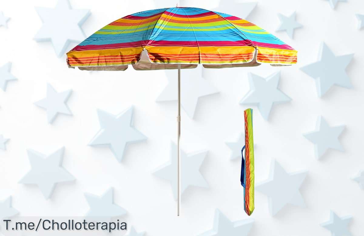 Sombrilla S7 Star multicolor con protección UV 50 ligera y plegable a precio loco no visto antes aprovecha este super chollo oferta limitada corre ya cuesta trabajo creerlo