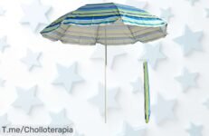 Sombrilla playa S7 STAR multicolor con protección UV 50, plegable y ligera el ofertón de precio loco que no puedes dejar pasar ¡compra ya antes que se agoten!