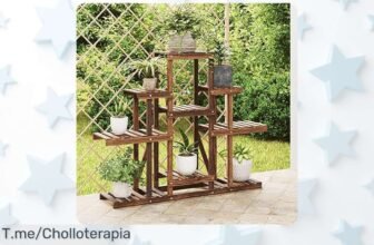 Soporte para flores de madera maciza abeto con diseño retro y espacio gigante disfruta este súper chollo con descuento brutal precio loca oferta nunca vista actúa ya