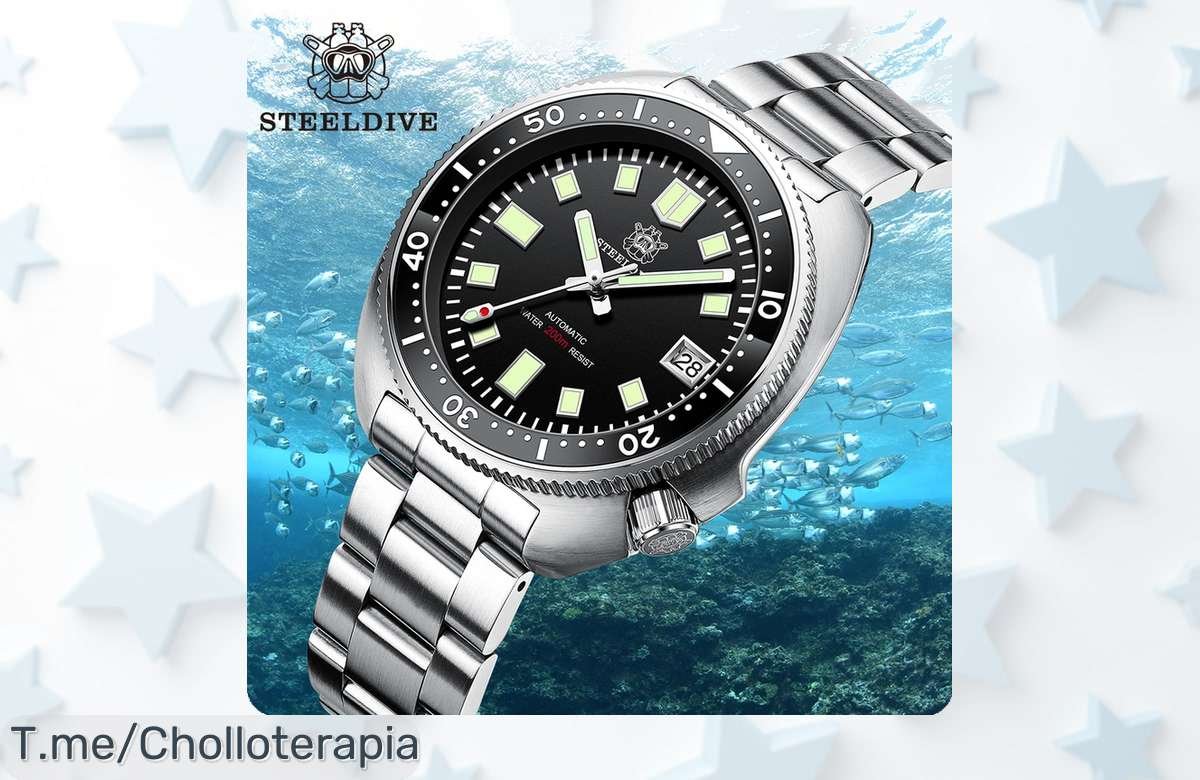 Steeldive SD1970 super chollo con resistencia 200M y automático NH35 calidad única que no volverás a ver aprovecha el descuento brutal precio de ganga solo hoy corre ya