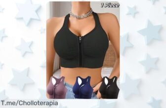 Sujetador deportivo con cremallera frontal que revoluciona tu yoga y gym precio loco descuento brutal nunca visto aprovecha este ofertón limitado ya