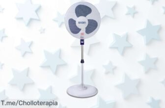 Svan ventilador de pie 16 pulgadas con aire potente y movimiento automático disfruta ahora su precio loco nunca visto en un ofertón limitado que se acaba ¡aprovecha ya!