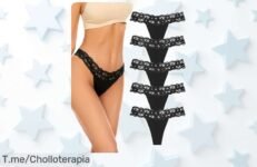Tangas mujer pack 5 multicolor sin costuras súper resistentes con tacto suave descuento brutal precio loco que vuela rápido no dejes escapar este ofertón compra ya