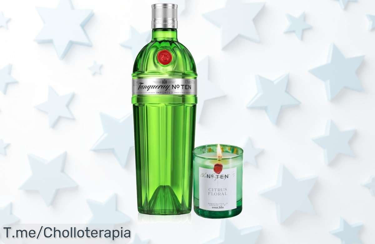 Tanqueray No Ten 07L con vela de regalo a precio loco disfruta un sabor único y calidad premium aprovecha el ofertón con descuento brutal que vuela compra ya antes que se acabe
