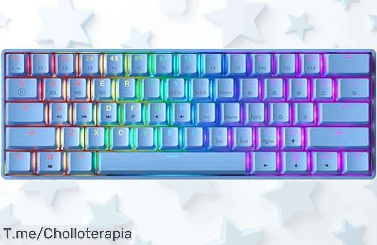 Teclado mecánico GK61 con luces RGB y switches intercambiables a precio loco nunca visto disfruta un placer gamer total corre antes que se agoten unidades descuento brutal limitado